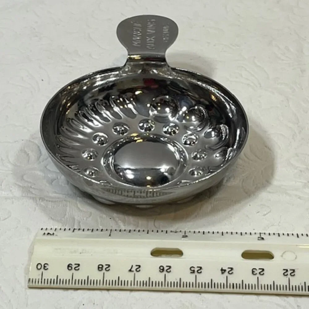 VTG Metal Wine Taster Cup Marché Aux Vins Beaune France 4